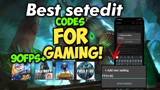 Best codes for gaming || Setedit best codes 2022