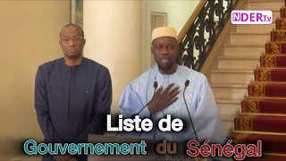 Liste du gouvernement du Sénégal