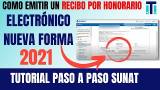 como emitir recibo por honorarios electrónicos 2021 [AL CONTADO Y CREDITO 2021] *Nueva forma*