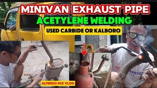 Paano mag acetylene welding ng exhaust pipe gamit ang calcium carbide or kalboro