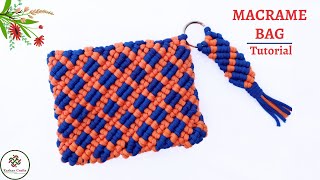 DIY EASY CUTE Macrame Purse Tutorial | How to make Macrame Purse