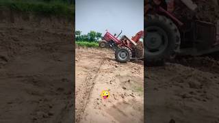 Massey tractor 385 full stuck in the mud #shortsfeed