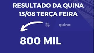 Resultado da quina concurso 6216 terça feira dia 15/08