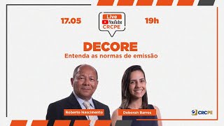 Live CRCPE | DECORE - Entenda as normas de emissão