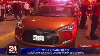 Accidente vehicular en San Miguel