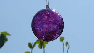 Sienna Glass 8 cm Ball,  pink-purple