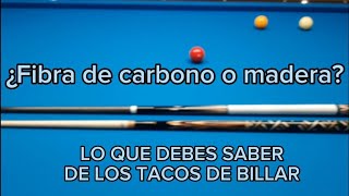 Tacos de Fibra carbono Vs. Madera. Billar a 3 bandas