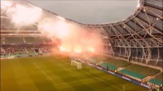 Kibice Legii w Dublinie - Legia Pyroshow at Dublin (Dundalk FC - Legia Warsaw 0:2)