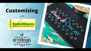 Creating a custom embroidery design layout using various Embrilliance programs