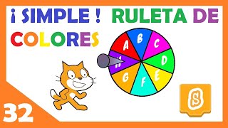 32🟠COMO HACER UNA  RULETA DE COLORES EN SCRATCH. ¡ Proyectos escolares !