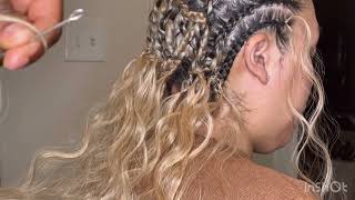 WAVY OCEAN CROCHET BRAIDS ON FINE HAIR  WITH ONLY 3 packs 😱😱😱😱// WHITE HAIR