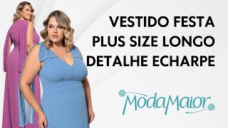 Vestido Festa Plus Size Longo Detalhe Echarpe: Glamour e Sensualidade para Todas as Ocasiões