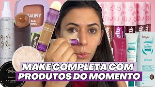 TESTANDO CORRETIVO BARATINHO DUPE DA MAYBELINE + TUTORIAL DA MAKE ATUAL FAVORITA | Make com Lari