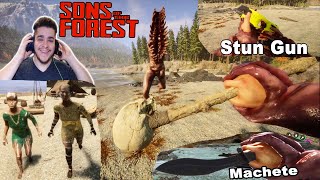 Powerful Creepy Mutants! | Stun Gun & Machete Locations - Sons Of The Forest Part 3