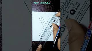 How to draw 3d letter 'x' | Easy 3d letter drawing |#shorts