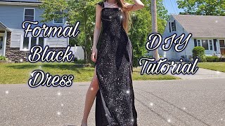 Black Formal Dress Tutorial: Sewing DIY