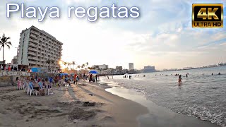 [4k] TOUR playa de Veracruz regatas - veracruz en temporada vacacional de semana santa