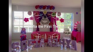 Sofia the First Themed Birthday Party Set up