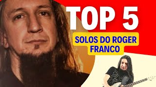 TOP 5 solos de guitarra com ROGER FRANCO🎸🎸 #guitarra #guitarrista🚫audio com falhas 🚫