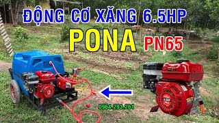 Động cơ nổ chạy xăng PONA 6.5HP mẫu mới nhất 2024, máy nổ chạy ghe xuồng, dùng cho máy phun thuốc