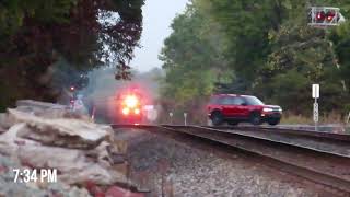 3 Trains (with Dumb Kids Playing Chicken) in Fortville, IN 9/28/23