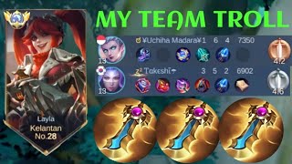 LAYLA VS MOSKOV❗BUILD ONE SHOT ENEMY DELETE! MY TROLL | build top 1 global Layla