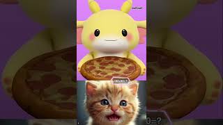 Yellow Dino is stingy with pizza 🍪😅 || #trollcat3 #short #catvideos #trollcat