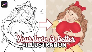 Your love is better - Illustration timelapse | Daisy Illustrations