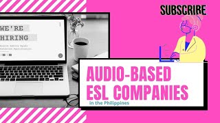 ESL COMPANIES HIRING FILIPINO TEACHERS | AUDIO CLASS PART 1 | Liezel Oh