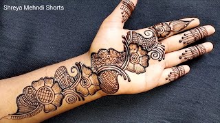 Very Simple 😍 mehndi design||Easy 😍Mehndi Design||Beautiful Arabic Mehndi Design||Front Hand Mehndi