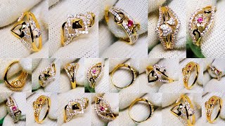 Stone Ring Design For Girl // Gold Ring Designs Simple GoldRing designs