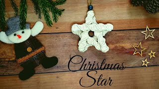 Easy and funny Macrame Star for Christmas Decorations | Macrame Christmas ornaments