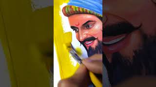 Chhatrapati Shivaji Maharaj Painting 🚩 #chhatrapati #shivajimaharaj #art #shorts