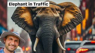 Elephant in Traffic