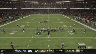 Madden 25 franchises week 7 new Orleans saints vs Denver bronco