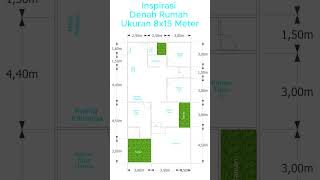 Inspirasi Denah Rumah Ukuran 8x15 Meter  #denahrumah #rumah #desianrumah