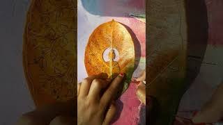 ||Buddha leaf cutting art||leaf||cutting art#viral#leaf art# #shortvideo#karabi#art#