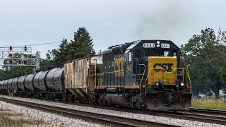 1080p HD: CSXT SD40-2 in Run 8 - River Grove IL.