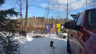 Camping at Rennselearville State Forest on January 28, 2023