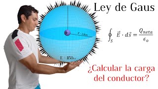 Ejercicio de la Ley de Gaus, ejemplo como hallar la carga del conductor.