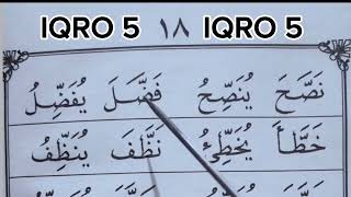 iqra jilid 5 halaman 18 | cara mudah belajar mengaji bagi pemula dan lansia supaya cepat bisa baca