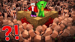 JJ and Mikey Survive in SCARY VILLAGERS Exe Apocalypse in Minecraft - Maizen