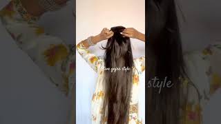 Festive hairstyle ✨quick & easy with gajra rubber band ✨ #shortsvideo #festivestyle #garbahairstyle