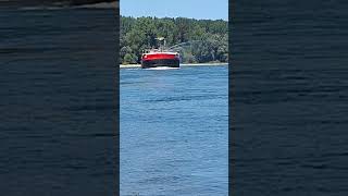 Das #schiff gas 86 auf Bergfahrt mit Wasser Fontänen Teil 1 #rhein #shorts #short