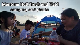 Camping and picnic at Montano Hall track and field.