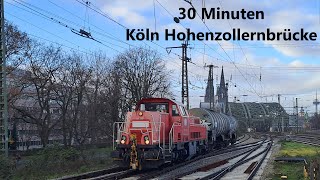 30 Minuten Köln Hohenzollernbrücke, Bahnverkehr zwischen Köln Hbf und Köln Messe / Deutz