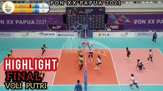 [HIGHLIGHT] FINAL VOLI PUTRI | PON XX PAPUA 2021