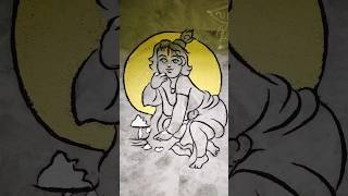 Krishna|Rangoli#shortsvideo#youtubeshorts#youtubeshortsvideo#krishna#janmashtami#rangoli#artbypreyo