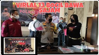 Viral Bawa Sajam Dikeler Buser Polres Pati