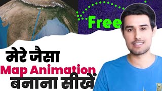 How To Make Map Animation Like Dhure Rathee| map Animation Kaise Banaye Mobile Par | Dhure Rathee